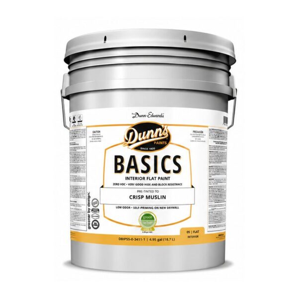 Five Gallon Dunn's Flat Crisp Muslin Interior Paint