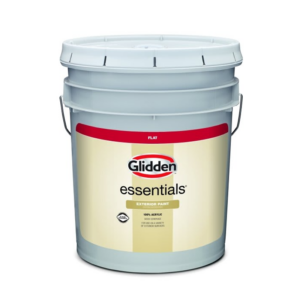 Five Gallon Glidden Essentials Flat White Exterior Paint