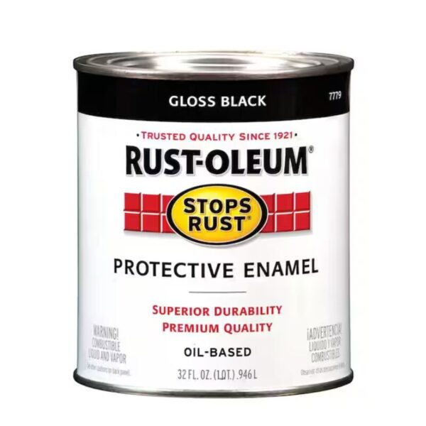 One Gallon Rust-Oleum Metal Gloss Black Paint