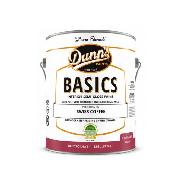 One Gallon Dunn's Semi-Gloss Swiss Coffee Interior Paint
