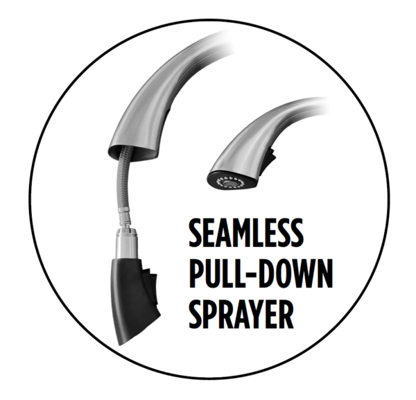 Brie Faucet Seamless Pull-Down Sprayer