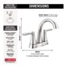 Delta Casara Two-Handle Chrome Bathroom Faucet