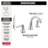 Delta Casara Two-Handle On Center Chrome Bathroom Faucet detail