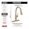 Delta Eldridge Champagne Bronze Pull Down Kitchen Faucet detail