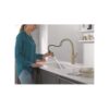 Delta Eldridge Champagne Bronze Pull Down Kitchen Faucet lifestyle