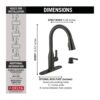 Delta Marca Black Pull Down Kitchen Faucet