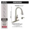 Delta Marca Stainless Pull Down Kitchen Faucet detail