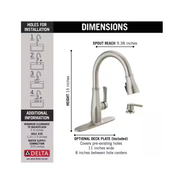 Delta Owndale StainlessPull Down Kitchen Faucet detail