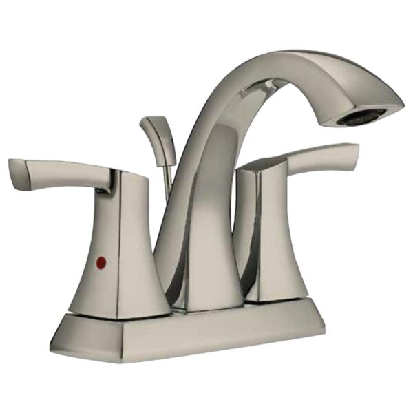 Laza Two-Handle Hi Arc Bathroom Faucet In Brushed Nickel