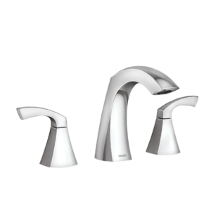 Moen Lindor Two-Handle Widespread Bathroom Faucet In Chrome