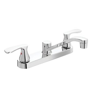 Low Arc Chrome 2-Handle Kitchen Faucet