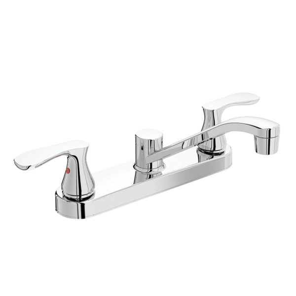 Low Arc Chrome 2-Handle Kitchen Faucet