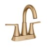 Mikah Bronzed gold two-handle high arc bathroom faucet