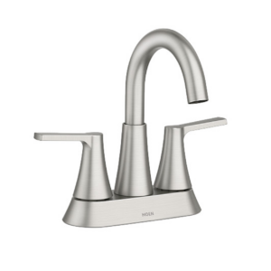 Mikah Spot resist brushed nickel two-handle high arc bathroom faucet