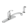 Moen Adler Chrome Low Arc Kitchen Faucet With Side Sprayer