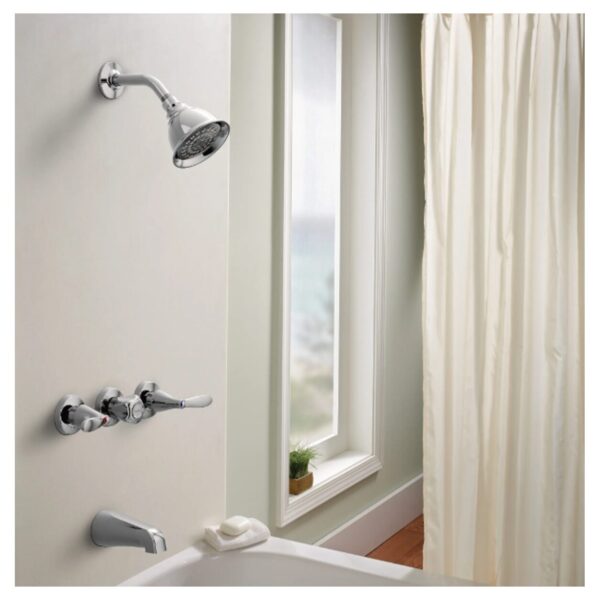 Moen Adler Three-Handle Shower Faucet In Chrome lifestyle