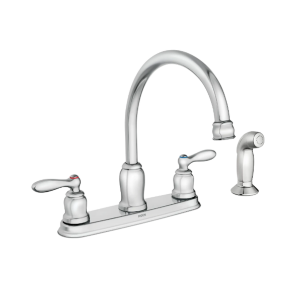 Moen Caldwell Chrome Two-Handle High Arc Kitchen Faucet