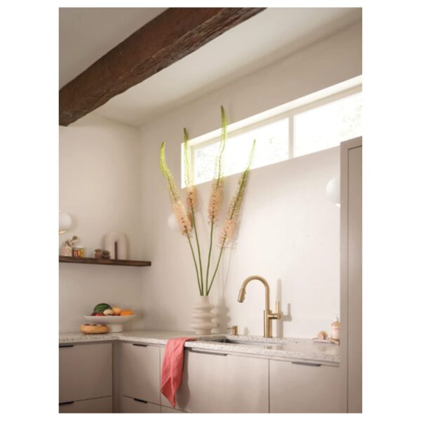 Moen Durani Bronzed Gold Pull-Down Kitchen Faucet lifestyle