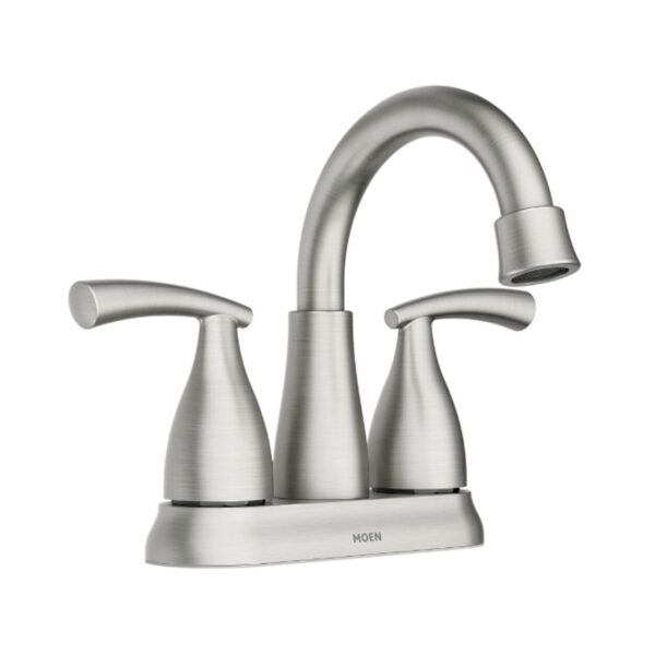 Moen Essie Two-Handle Brushed Nickel Bathroom Faucet