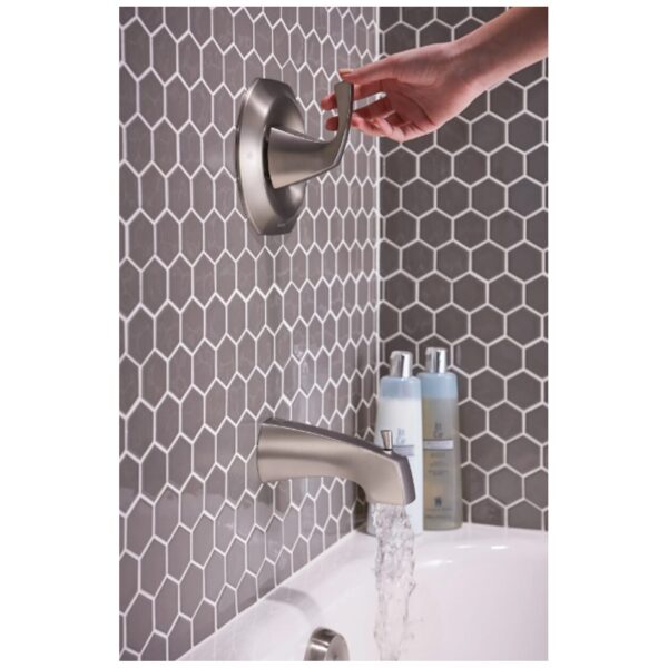 Moen Lindor Single-Handle Tub Shower Faucet In Brushed Nickel lifestyle