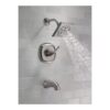 Portwood Rough Included Single-Handle 5-Spray Tub and Shower Faucet 1.75 GPM in SpotShield Brushed Nickel Valve Included