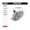 8-Spray Patterns 1.75 GPM 5.94 in. Wall Mount Fixed Shower Head in Chrome