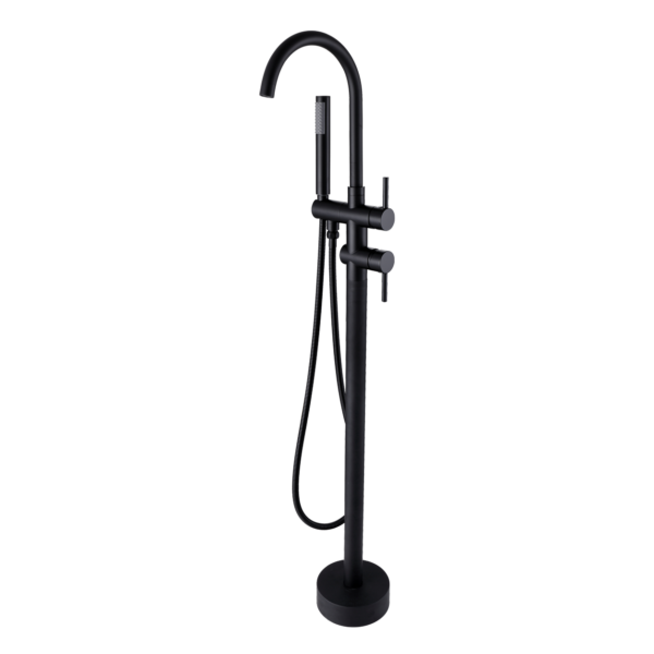 Boisdale Floor Mount Tub Filler In Matte Black
