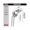 Delta Hydrorain 4-Spray 6 Handheld Shower Head in Chrome detail