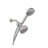 Hydro Energetix 8-Spray 4.75 in. Dual Tub Wall Mount Fixed and Handheld Shower Head in Spot Resist Brushed Nickel