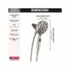 SureDock Magnetic 6-Spray Patterns 1.75 GPM 4.94 in. Wall Mount Handheld Shower Head in Spotshield Brushed Nickel