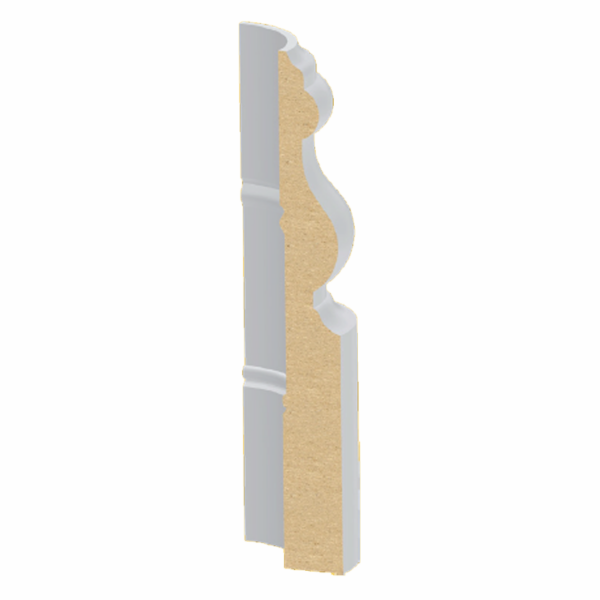 9/16" x 4-1/2" Ultralight MDF Imperial/#175 Base Round Corner