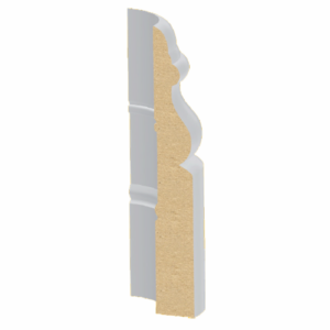 9/16" x 3-7/8" Ultralight MDF Victorian/Newport Base Round Corner