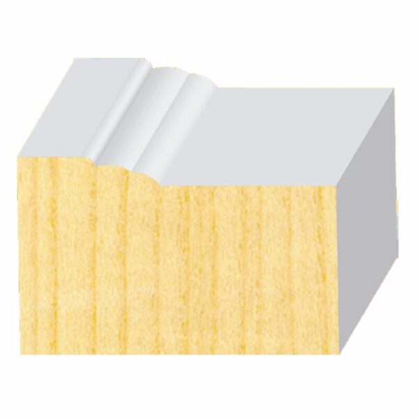 1-1/4" x 2" x 8'-6" Primed FJ Pine #180 Eastern Brick Mold without Stucco Key