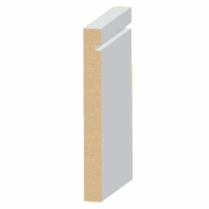 9/16" x 5-1/2" x 16' Ultralight MDF S4S Notched Modern Base