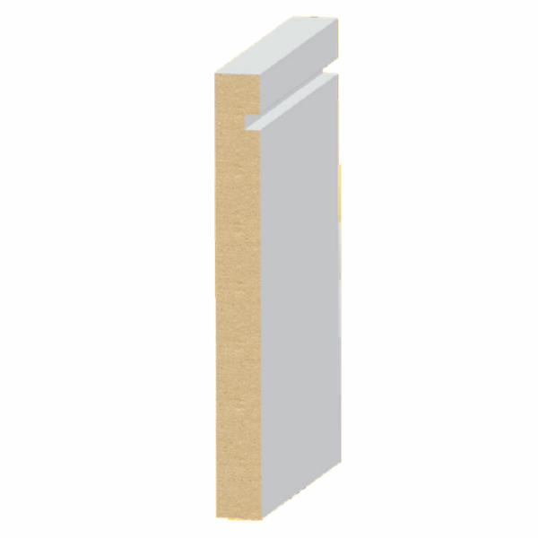 9/16" x 5-1/2" x 16' Ultralight MDF S4S Notched Modern Base