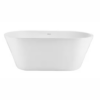 Freestanding Soaking 59" Glossy White Acrylic Bathtub