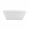 Freestanding Flatbottom 59" Glossy White Acrylic Bathtub